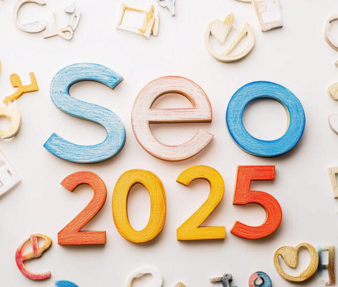 Seo 2025 concept. Plain background